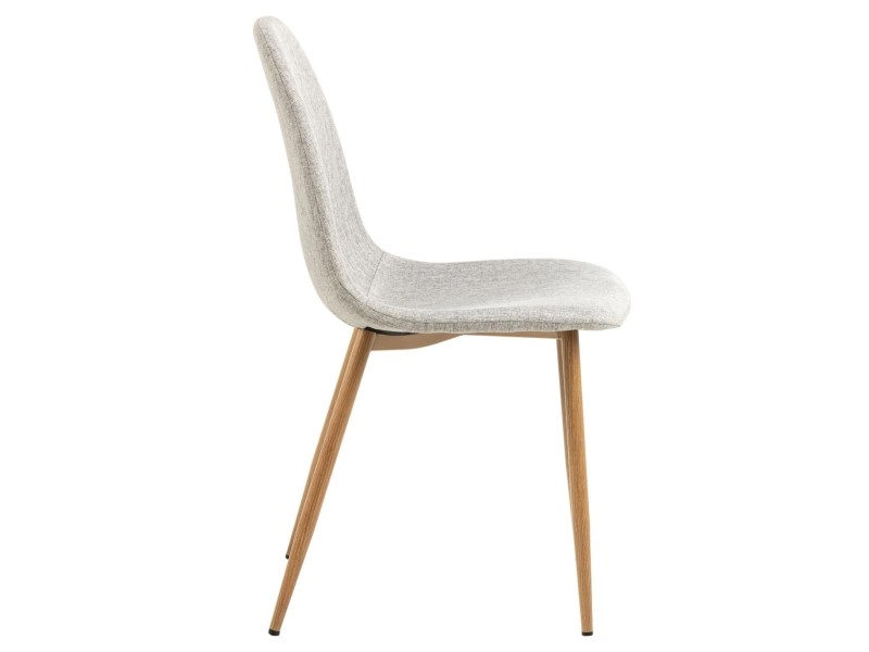 Krzesło Celia szare jasne/ naturalne - ACTONA